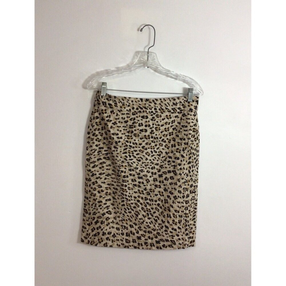 Banana Republic Leopard Skirt Y2K Office Siren Womens Small